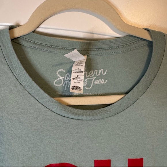 Oh Joy Green Tee. From Southern Made Tees. Size large. - Picture 3 of 6